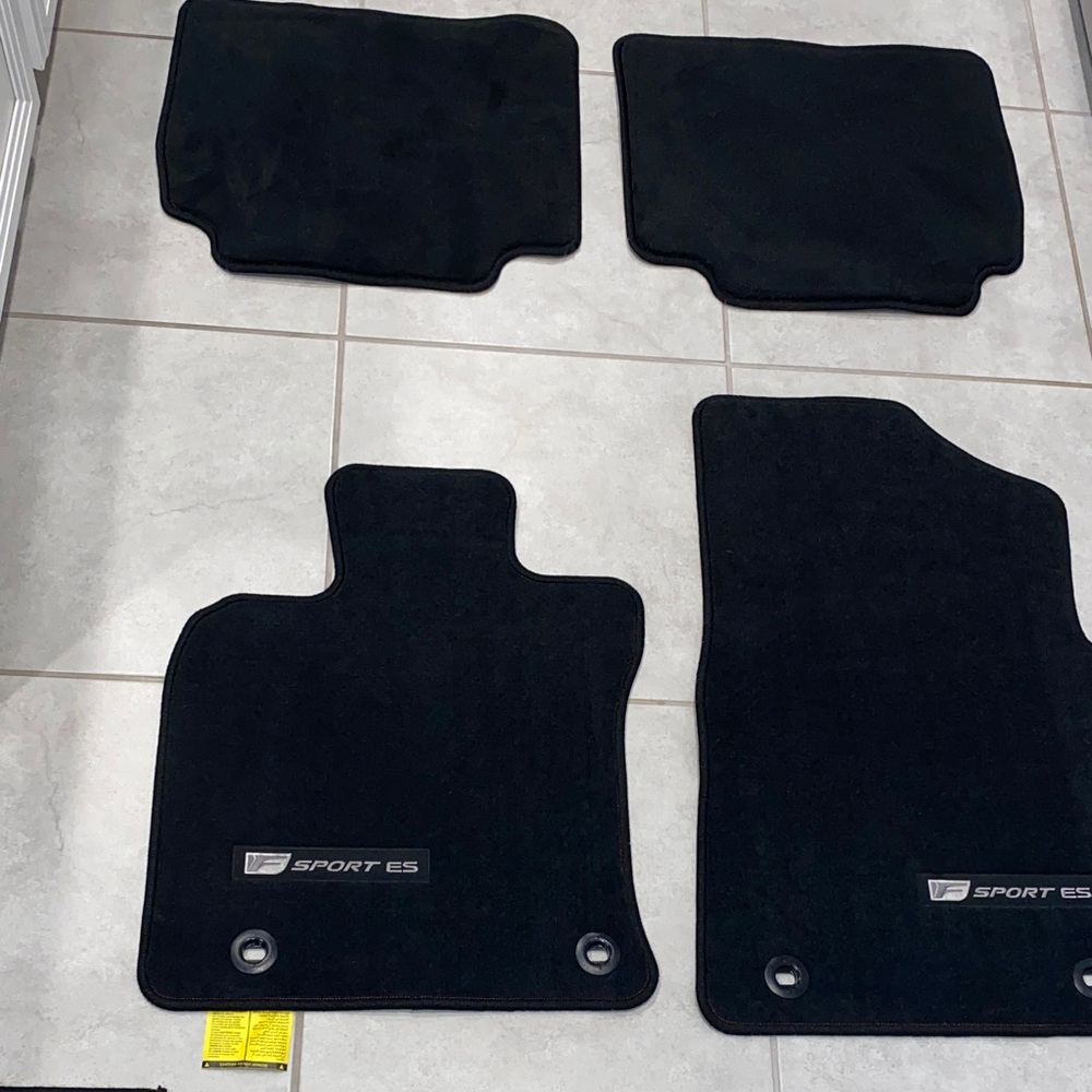 Lexus F Sport ES Black Carpet Floor Mats Red Stitching Set of 4 PT926-33190-XX